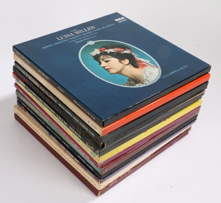 12 x Verdi LP box sets to include Callas/Serafin/Orchestra And Chorus Of La Scala Opera House, Milan