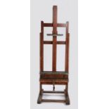 The studio easel of Anna Airy RA (6th June 1862 - 23rd October 1964), manufactured by Reeves & Sons,