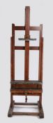 The studio easel of Anna Airy RA (6th June 1862 - 23rd October 1964), manufactured by Reeves & Sons,