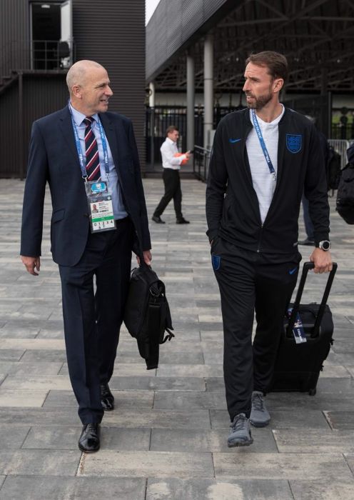 England Manager Gareth Southgate interest, an FA issue staff suit waistcoat, signed 'Best Wishes - Image 3 of 4