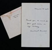 Winston Churchill, a facsimile letter dated November 30 1950 "Thank you so much for your good wishes