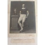 Rare photograph of the Victorian Athlete Charles Wood, (1861-1937) signed in pen C L Wood bottom