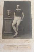 Rare photograph of the Victorian Athlete Charles Wood, (1861-1937) signed in pen C L Wood bottom