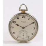 Asprey's Rolex Observatory Quality 18 carat gold and silver open face pocket watch, the signed