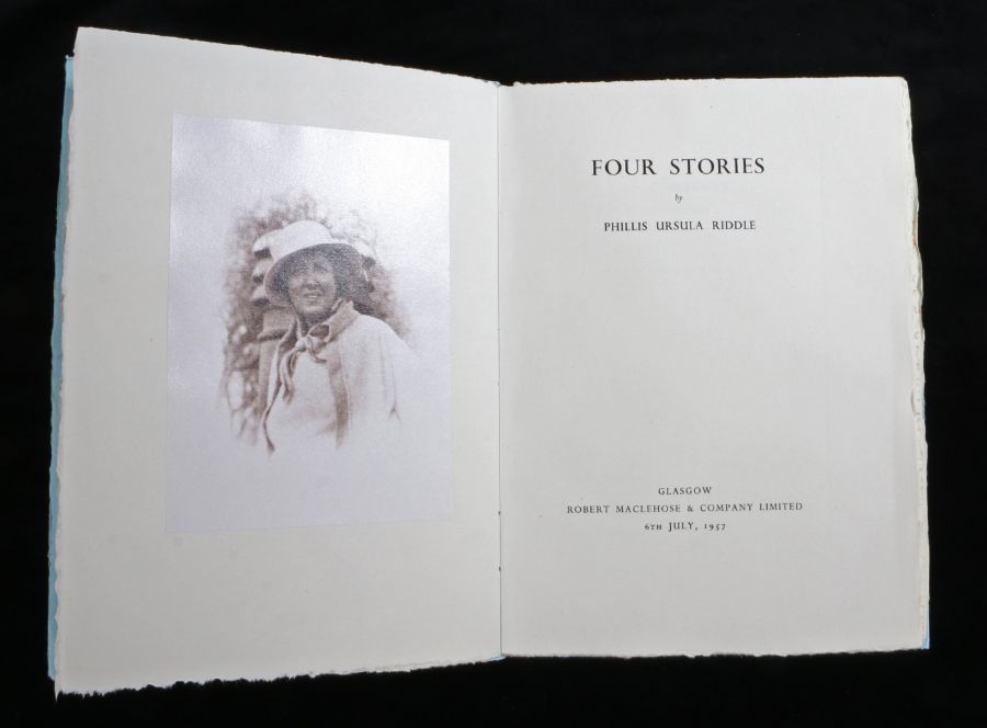 Phillis Ursula Riddle, Four Stories, Glasgow Robert Maclehose & Company Limited 6th July 1957,
