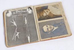 Early 20th Century German circus album, containing black and white press photographs of R.G