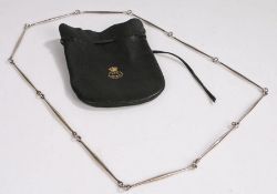 Georg Jensen, a silver model 175 necklace with long links, 79cm long, together with the original