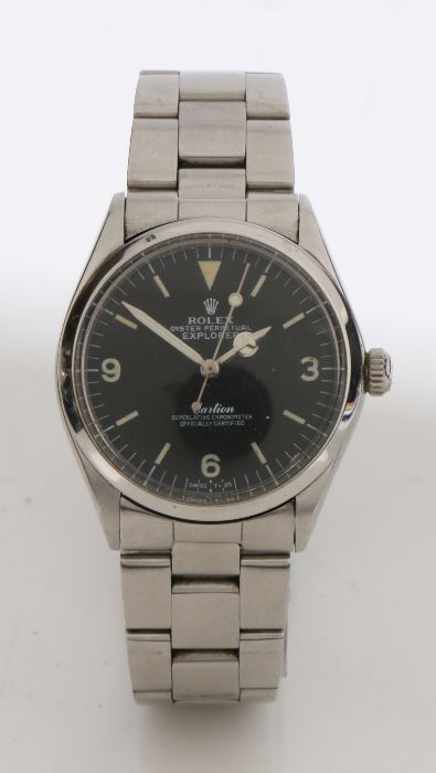 Rolex Oyster Perpetual Explorer gentleman's stainless steel wristwatch, ref 5500, serial number - Image 2 of 3