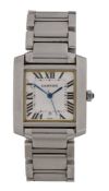 Cartier Tank Francaise gentleman's stainless steel wristwatch, ref. 2301, case no. CC708177, the