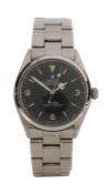 Rolex Oyster Perpetual Explorer gentleman's stainless steel wristwatch, ref 5500, serial number