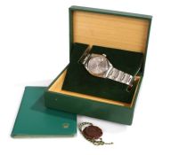 Rolex Oyster Perpetual Date gentleman's wristwatch, ref 1500, serial number 1936028, circa 1969, the