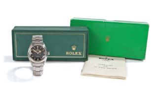 Rolex Oyster Perpetual Explorer gentleman's wristwatch, ref 5500, serial number 1112591, circa 1965,
