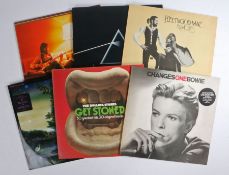 6 x Rock LPs. David Bowie - Changesonebowie (RS 1055). Eric Clapton - Backless. Fleetwood Mac (