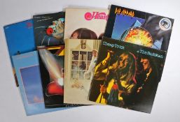 8 x Rock LPs. Cheap Trick (2) - Dream Police (83522). At The Budokan (EPC 86083). Def Leppard -