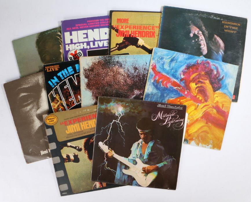 11 x Jimi Hendrix LPs to include. Hendrix In The West (2302 018). High, Live' N Dirty (AFEMP1031).