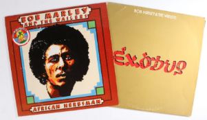 2 x Bob Marley LPs. African Herbsman (6.23049 AG), German reissue. Exodus (ILPS 9498), palm tree