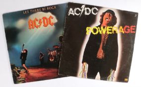 2 x AC/DC LPs. Let There Be Rock (K 50366). Powerage (K 50483).