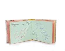 Jimi Hendrix signed autograph album. Signed by all three members of the Experience, the message