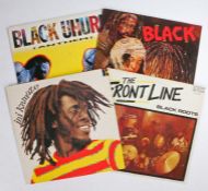 4 x Roots Reggae LPs. Black Roots - The Front Line (KICLP06). Black Uhuru (2) - Sinsemilla (202