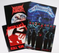 4 x Metal LPs. Metallica (2) - Ride The Lightning (838 140-1). Kill 'Em All (838 142-1). Nuclear