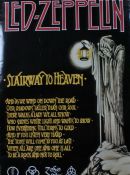 Led Zeppelin 'Stairway to Heaven' poster, 64.5x90cm.