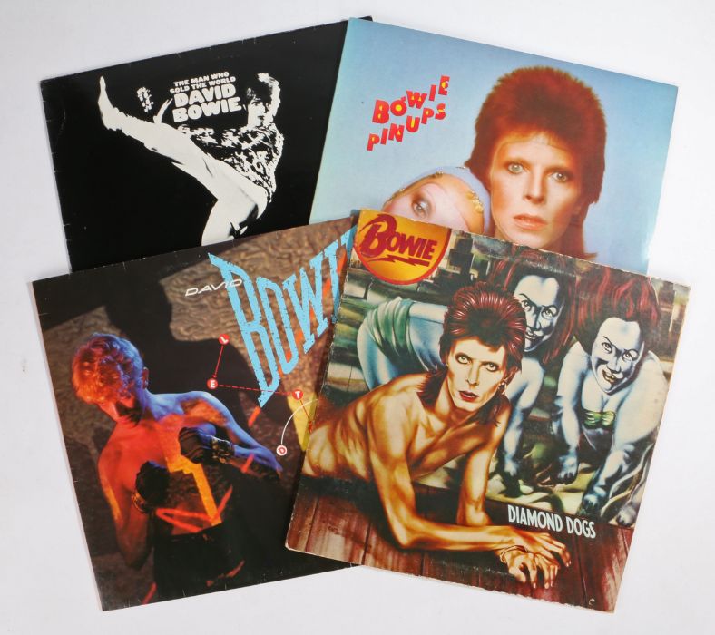 4 x David Bowie LPs. The Man Who sold The World (INTS 5237), reissue. Pinups (RS 1003), with insert.