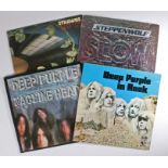 4 x Rock LPs. Deep Purple (2) - In Rock (SHVL 777). Machine Head (TPSA 7504). Steppenwolf - Slow