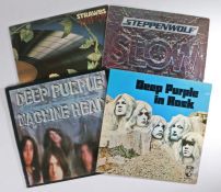 4 x Rock LPs. Deep Purple (2) - In Rock (SHVL 777). Machine Head (TPSA 7504). Steppenwolf - Slow