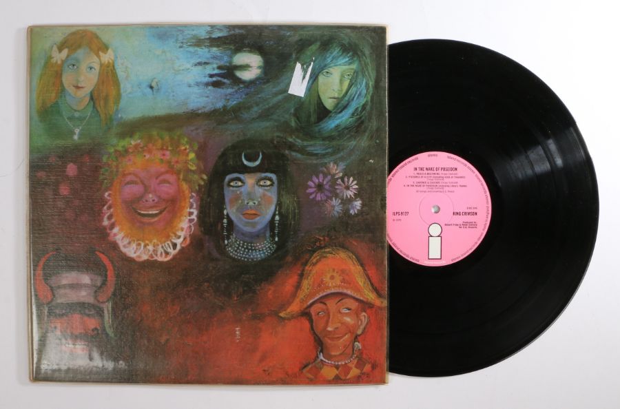 King Crimson - In The Wake Of Poseidon LP (ILPS 9127). Textured gate fold sleeve, pink labels.
