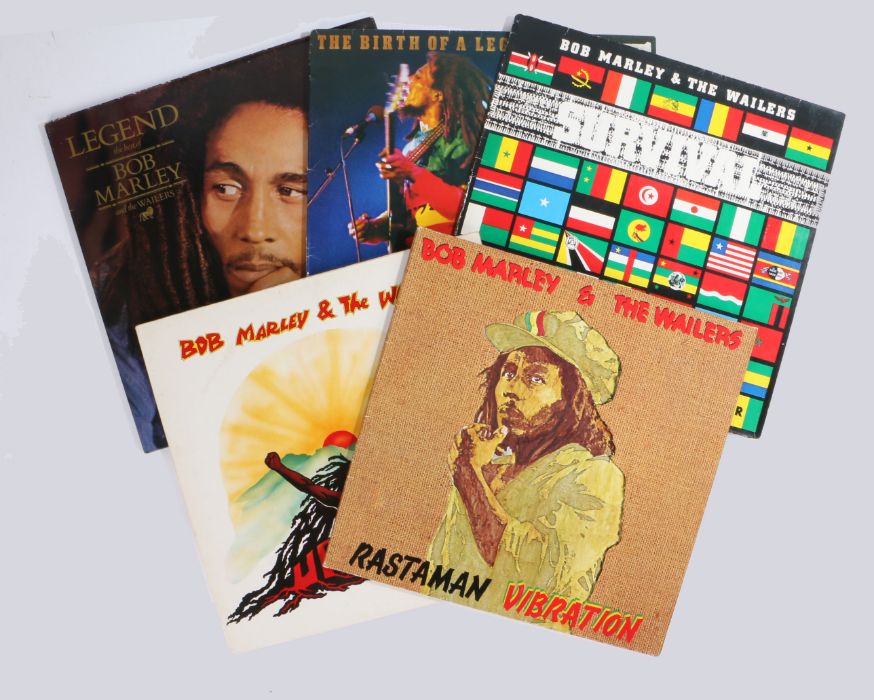5 x Bob Marley and The Wailers LPs. Rastaman Vibration (27 236 XOT). gatefold sleeve. Survival (