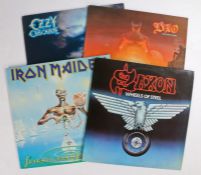 4 x Heavy Metal LPs. Dio - The Last In Line (822 366-10). Iron Maiden - Seventh Son Of A Seventh Son