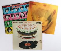 3 x The Rolling Stones LPs. Let It Bleed (SKL 5025). Goat's Head Soup (COC 59101), Some Girls (CUN