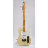 late 1980's G&L Asat electric guitar, transparent blonde finish with maple neck.