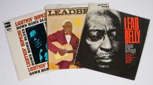 3 x Blues LPs. Leadbelly (2) - Sings And Plays (SOC 994). Huddie Leadbetter's Best (T1821).