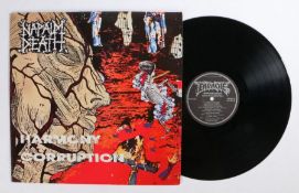 Napalm Death - Harmony Corruption LP (MOSH 19)EX, w/ lyric sheet.