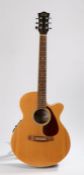 Stagg SW206CE-N electro acoustic guitar, with hard case.