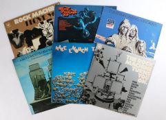 6 x Rock compilation LPs. The Roling Stones - Solid Rock (TAB 1). Various - Blues Package '69 (