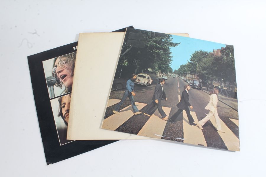 3 x Beatles LPs.The Beatles (7067). Abbey Road (PCS 7088), misaligned Apple logo on sleeve. 'Her