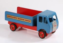 Rare Shackleton Toys Foden tipper truck, London & North Transport Company, in blue and red, 41cm