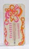 Danish design, a thermometer housed within a tin frame, Design: Dorthe Bruun Rasussen, Laurdis