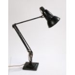 Mid 20th Century Anglepoise black desk lamp, circa 1940, cast marks 'The Anglepoise, Pat. in UK