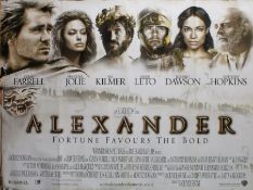 Alexander, British Quad poster, starring Colin Farrell, Angelina Jolie, Val Kilmer, Jared Leto,