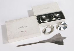 Concorde interest- Set of four napkin rings housed in original box, notebook housed in original box,