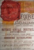 Early 20th Century French exposition poster for the "Foire de 1921, Exposition du 1er au 10 Juillet,