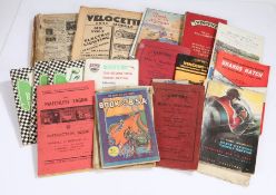 Motorcycle and motor racing ephemera, to include two Vincent Rider's Handbooks, the Motor Cyclists