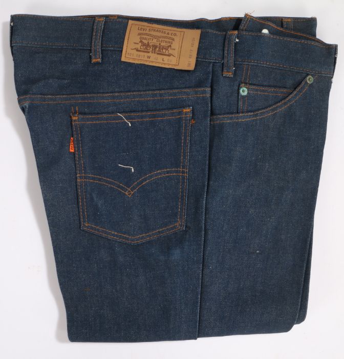 Pair of 1970's as new Levi Strauss & Co Jeans, 1971, with label, waist 42, 34 long