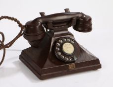 Siemens Brothers & Co Ltd telephone, in brown Bakelite