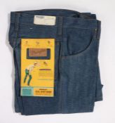 Pair of 1970's as new Wrangler Jeans, 1971 with tag, size 26 waist, 32 seam