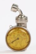 Michelin & Cie 'Flora' pressure gauge, with chrome case, 7.5cm high