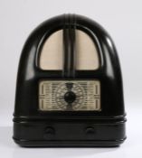 Bakelite Philco radio, with a dial and arched speaker reservoirs, 42cm high
